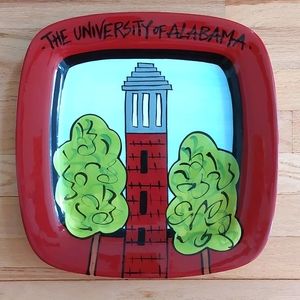 University of Alabama Painted Ceramic Serving Platter